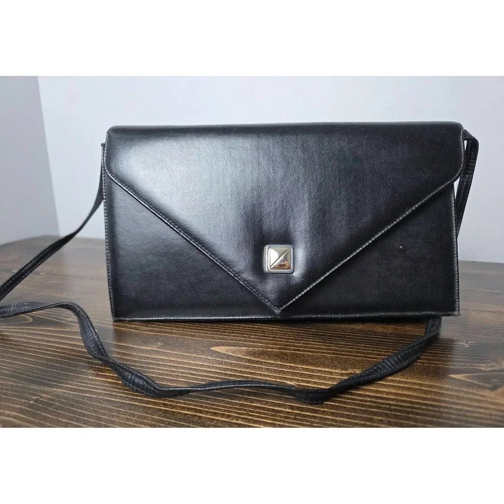 Ande Medium‎  Black Leather Crossbody Bag Purse